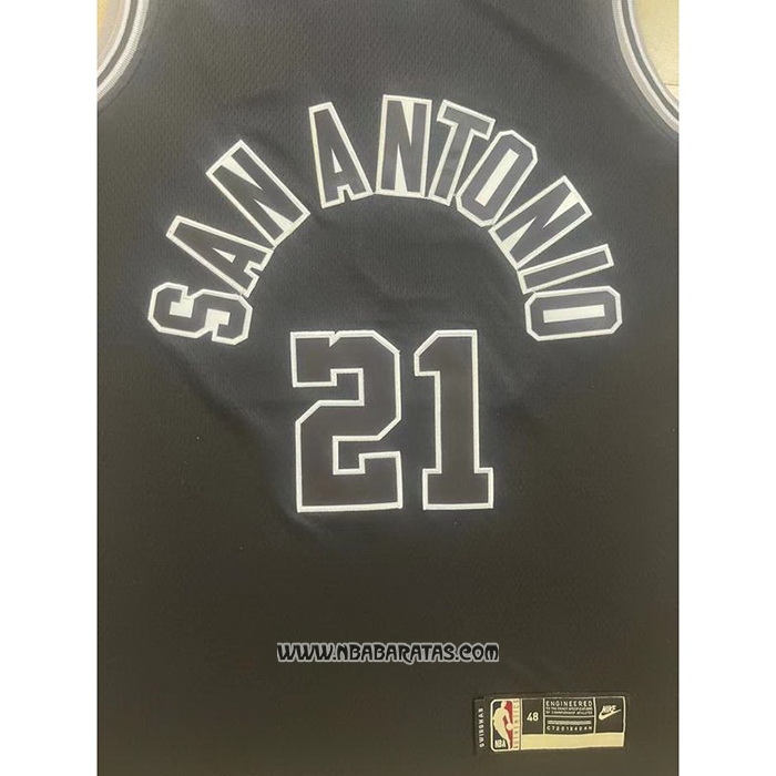 Camiseta San Antonio Spurs Tim Duncan #21 Statement 2022-23 Negro